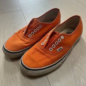 Vans Classic Authentic Orange Sneakers, Orange, M 8.5, W 10